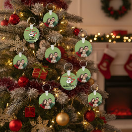 Custom Family Photo Christmas Keychain | Santa Bac キーホルダー