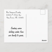 Custom Family Photo Christmas Postcard ポストカード (裏面)