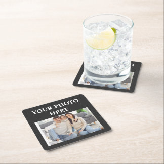 Custom Family Photo Coaster スクエアペーパーコースター