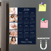 Custom Family Photo Collage 2026 Calendar Magnet