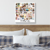 Custom Family Photo Collage 50 Pictures キャンバスプリント (インサイチュ (寝室))