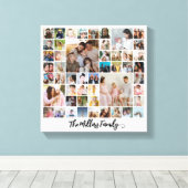 Custom Family Photo Collage 50 Pictures キャンバスプリント (インサイチュ (ウッドフロア))