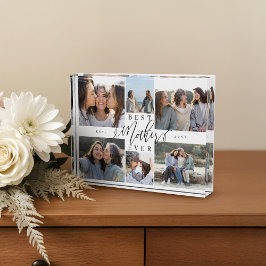 Custom Family Photo Collage Gift Best Mother Ever フォトブロック