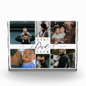 Custom Family Photo Collage Gift for Best Dad Ever フォトブロック (正面)