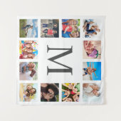 Custom Family Photo Collage Personalized White タペストリー (正面(横))