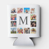 Custom Family Photo Collage Personalized White 缶クーラー (裏面)
