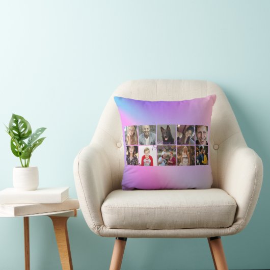 Custom Family Photo Collage Pillow クッション (椅子)