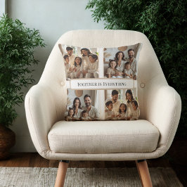 Custom Family Photo Collage–Together Is Everything クッション