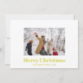 Custom family photo elegant modern christmas  Card シーズンカード (正面)