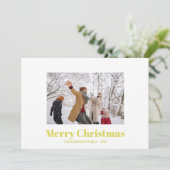 Custom family photo elegant modern christmas  Card シーズンカード (スタンド正面)