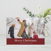 Custom family photo elegant modern christmas  Card シーズンカード (スタンド正面)