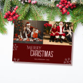 Custom family photo elegant modern christmas Card シーズンカード