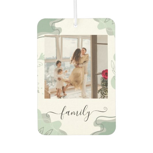 Custom Family Photo Freshener カーエアーフレッシュナー (正面)