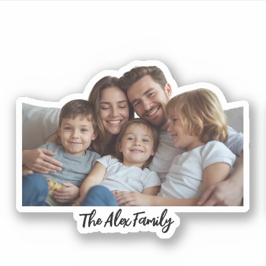 Custom Family Photo Funny Face Sticker | Personali シール (正面)