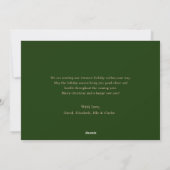 custom family photo green merry christmas Card シーズンカード (裏面)