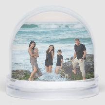 Custom Family Photo Holiday Snow Globe