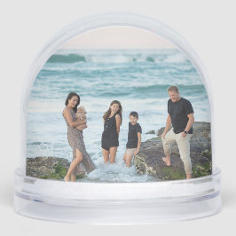 Custom Family Photo Holiday Snow Globe