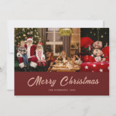 custom family photo merry christmas Card シーズンカード (正面)