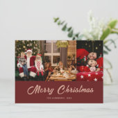 custom family photo merry christmas Card シーズンカード (スタンド正面)