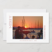 Custom family photo merry christmas Card シーズンカード (正面)