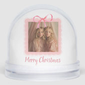 Custom Family Photo Merry Christmas Snow Globe (正面)