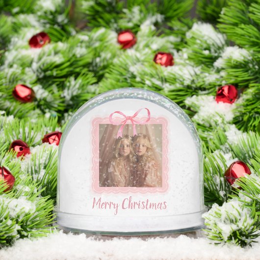 Custom Family Photo Merry Christmas Snow Globe (クリスマス)