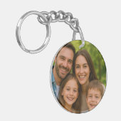 Custom Family Photo Name Keychain キーホルダー (正面左)