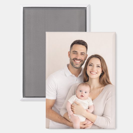 Custom Family Photo Personalised  マグネット (正面/裏面)