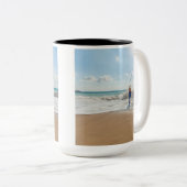 Custom Family Photo Personalized ツートーンマグカップ (正面右)