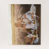 Custom Family Photo – Personalized Last Name  ジグソーパズル (縦)