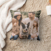Custom Family Photo Throw Pillow クッション (ブランケット)
