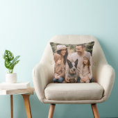Custom Family Photo Throw Pillow クッション (椅子)