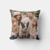 Custom Family Photo Throw Pillow クッション (正面)