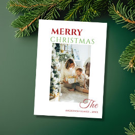 Custom family photo unique merry christmas Card シーズンカード