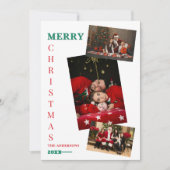 Custom family photos merry christmas Card シーズンカード (正面)