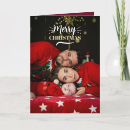 Custom family photos merry christmas Card シーズンカード