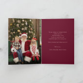 Custom family photos merry christmas Card シーズンカード (内部)