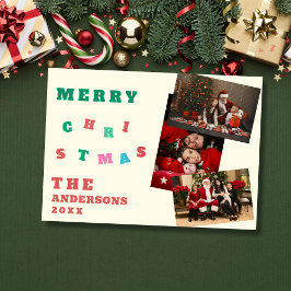 Custom family photos merry christmas Card シーズンカード