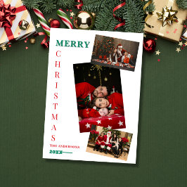 Custom family photos merry christmas Card シーズンカード