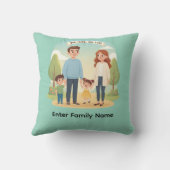 Custom Family Portrait Our Tribe Our Love クッション (裏面)
