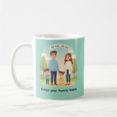 Custom Family Portrait Our Tribe Our Love コーヒーマグカップ (左)