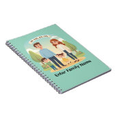 Custom Family Portrait Our Tribe Our Love ノートブック (右側)