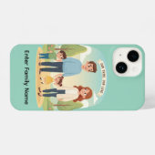 Custom Family Portrait Our Tribe Our Love iPhoneケース (裏面横)