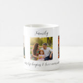 Custom Family Portrait Personalized Message コーヒーマグカップ (中央)