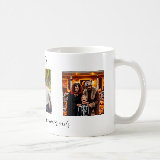 Custom Family Portrait Personalized Message コーヒーマグカップ (右)
