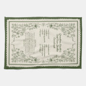 Custom Family Recipe Kitchen Towel Keepsake キッチンタオル (横)