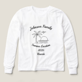 Custom Family Reunion Beach Summer Vacation White