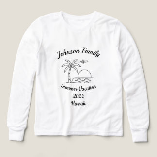 Custom Family Reunion Beach Summer Vacation White