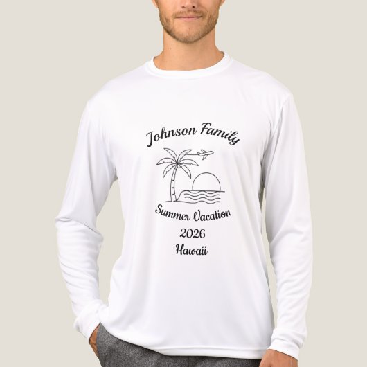 Custom Family Reunion Beach Summer Vacation White トライブレンドＴシャツ (正面)