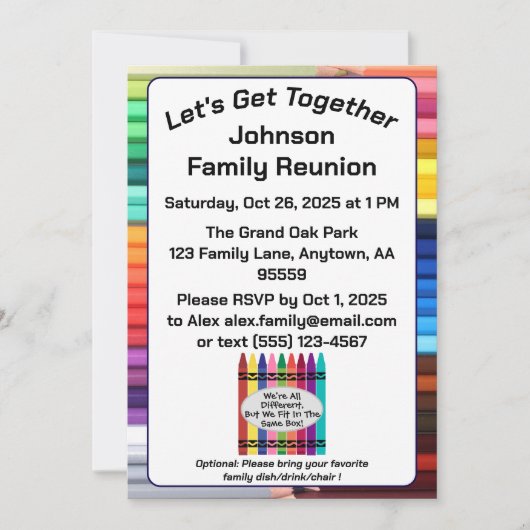 Custom Family Reunion Invitation Card Digital 招待状 (正面)